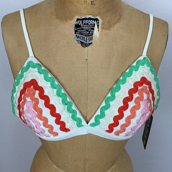 Paper London Zig Zag Bikini Large in Ivory - Picture 2 of 8